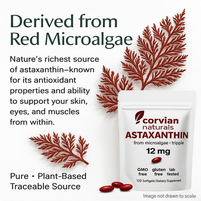 12mg Natural Astaxanthin – Powerful Antioxidant Support
