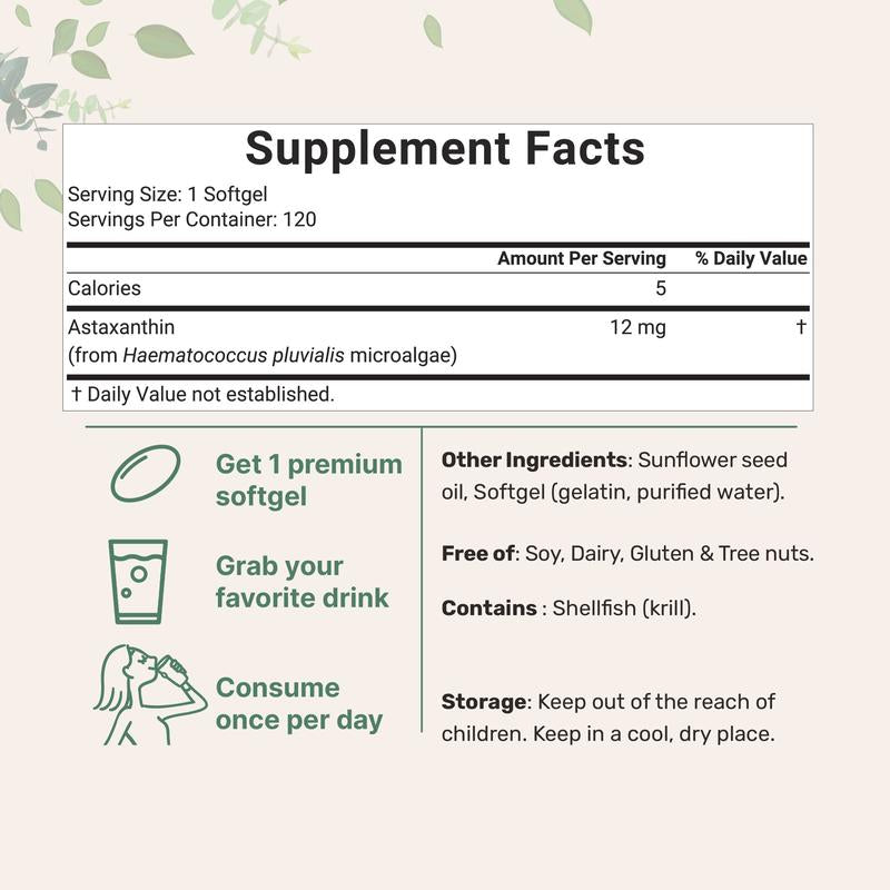 Astaxanthin 12mg